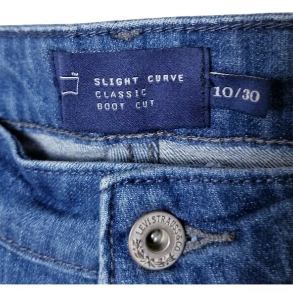 LEVI'S Jeans Slight Curve Classic Boot Cut Patch Pocket 2011 - Size 10M /30 - Picture 6 of 8